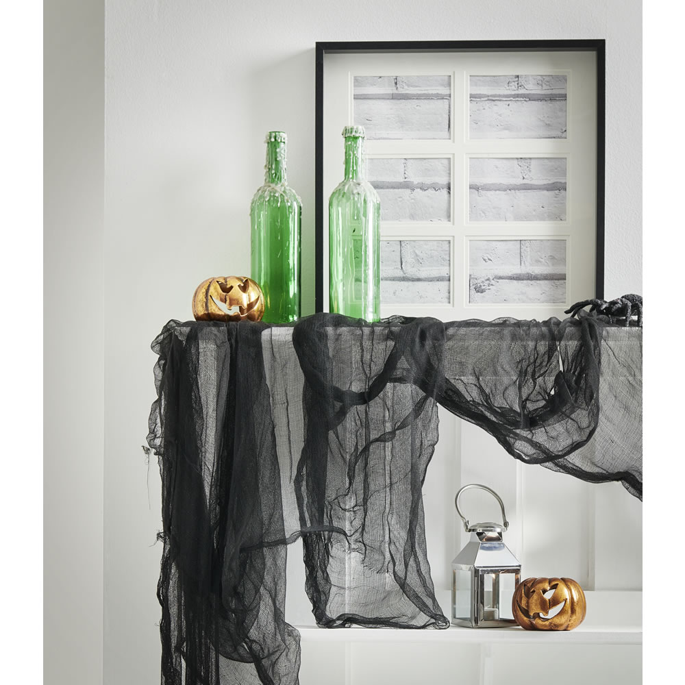 Wilko Halloween Spooky Black Gauze Decoration Image 1