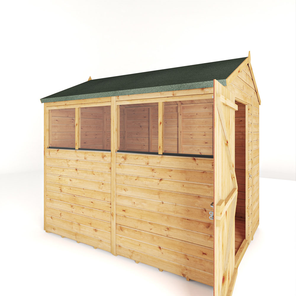 Mercia Woodsman 8 x 6ft Shiplap Glass Apex Shed Image 7