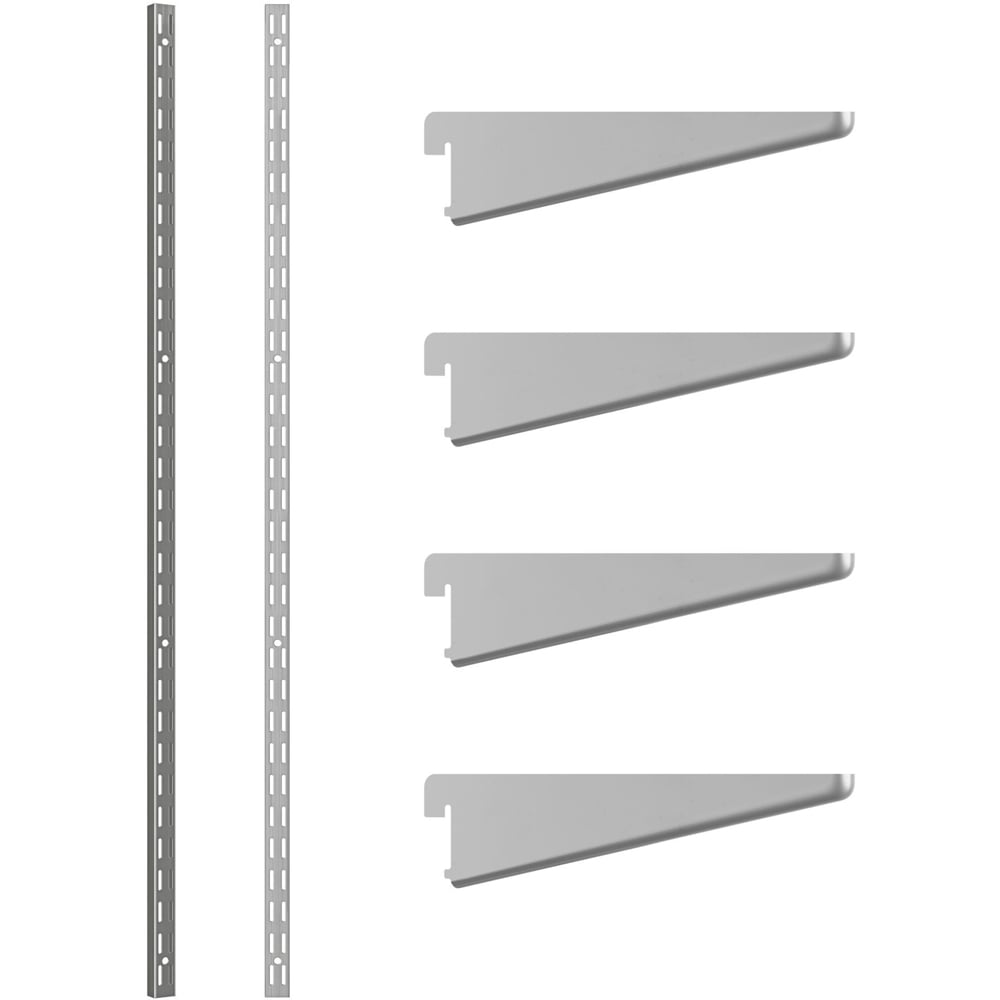Rothley Krome Twin Slot Shelving Kit 18.5 inch Brackets and 63 inch Uprights Image 1