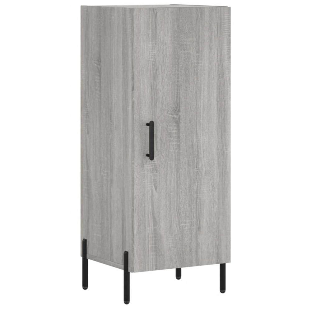 vidaXL Single Door Grey Sonoma Wooden Sideboard Image 2