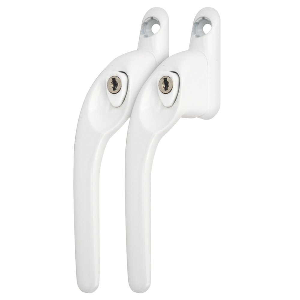 Versa White Lockable Left Hand Cranked Window Handle with 5 Precut Spindles 2 Pack Image 2