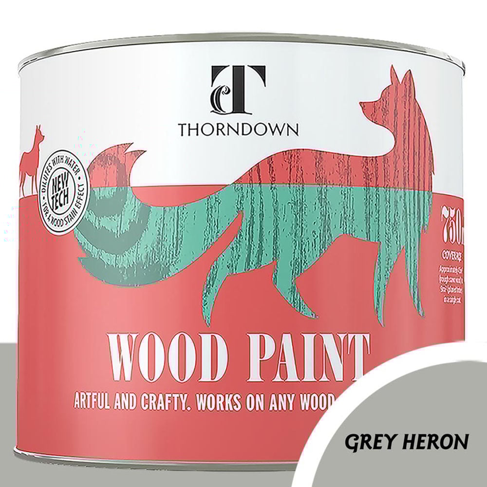 Thorndown Grey Heron Satin Wood Paint 750ml Image 4