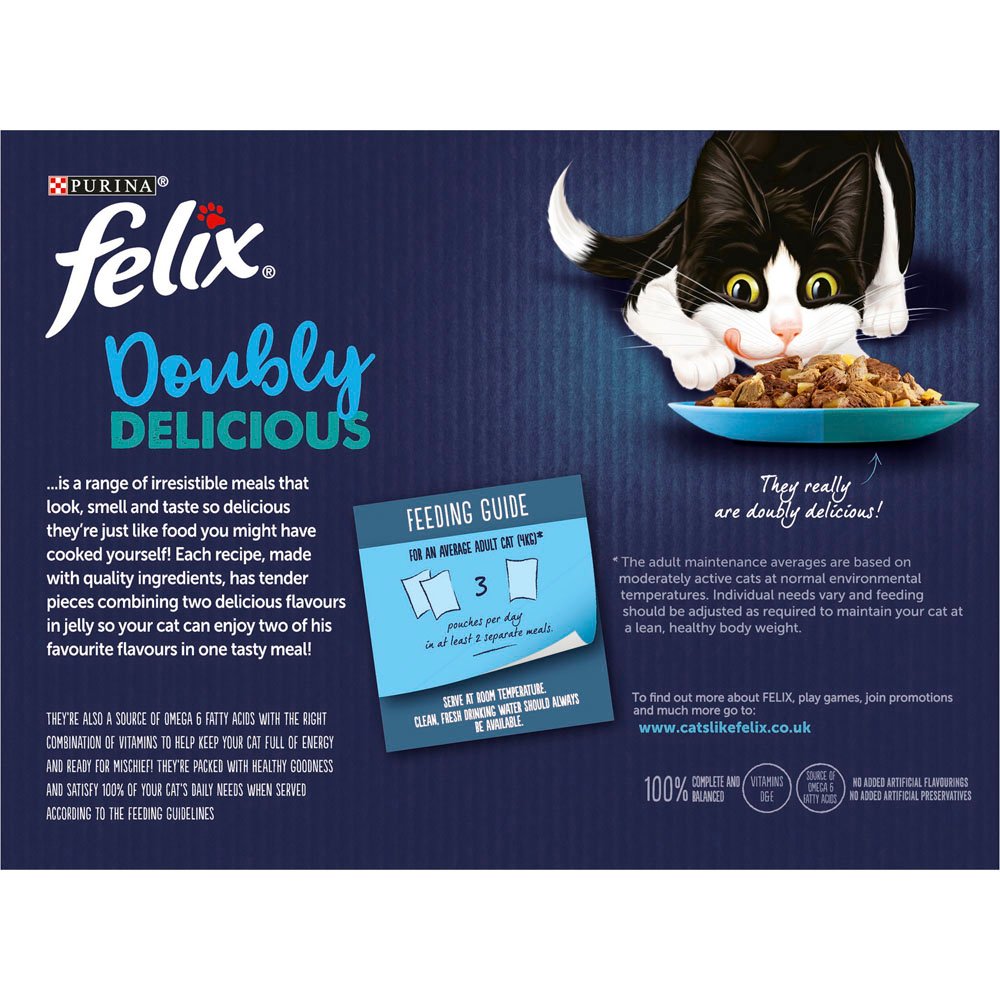 Felix As Good As It Looks Doubly Delicious Ocean Recipes Cat Food 12 x 100g Image 3