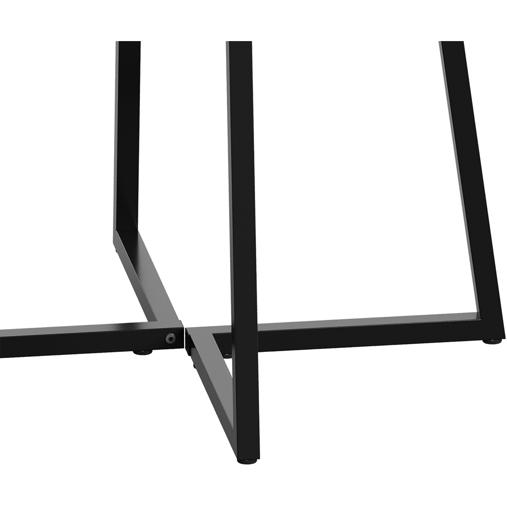 Living and Home 4 Seater Retro Wood Industrial Style Square Dining Table Image 5