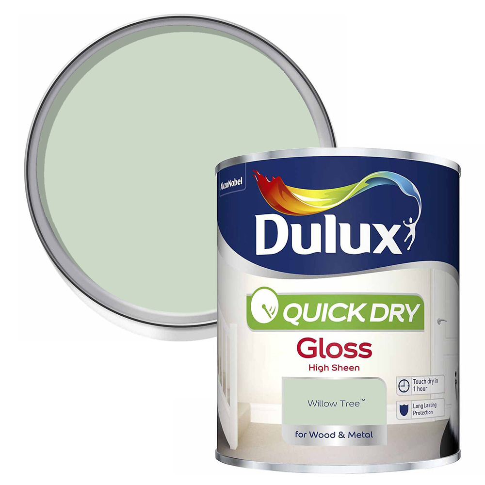 Dulux Quick Drying Willow Tree Gloss Paint 750ml Image 1