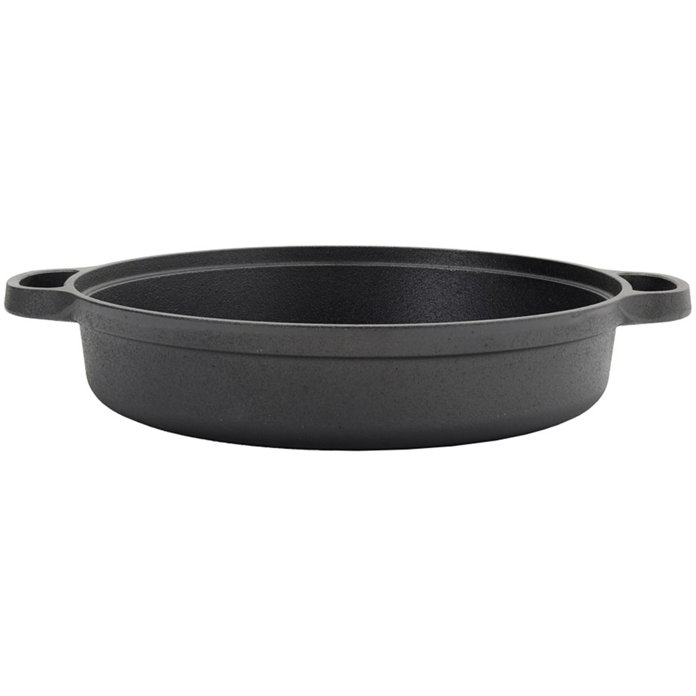 Living and Home Cast Iron Skillet with Double Handles 28cm Image 3