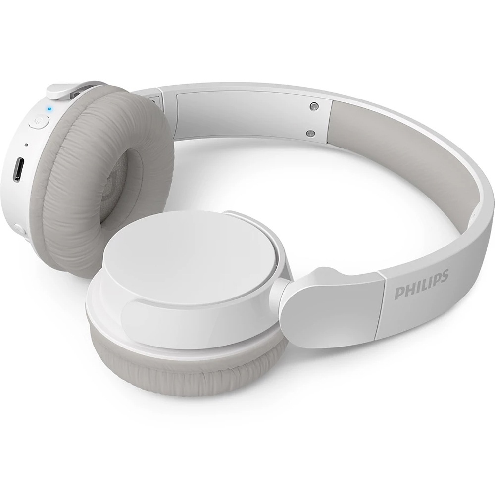Philips TAH3209 White Passive Noise Isolation Lightweight On-Ear Wireless BT Headphones Image 2