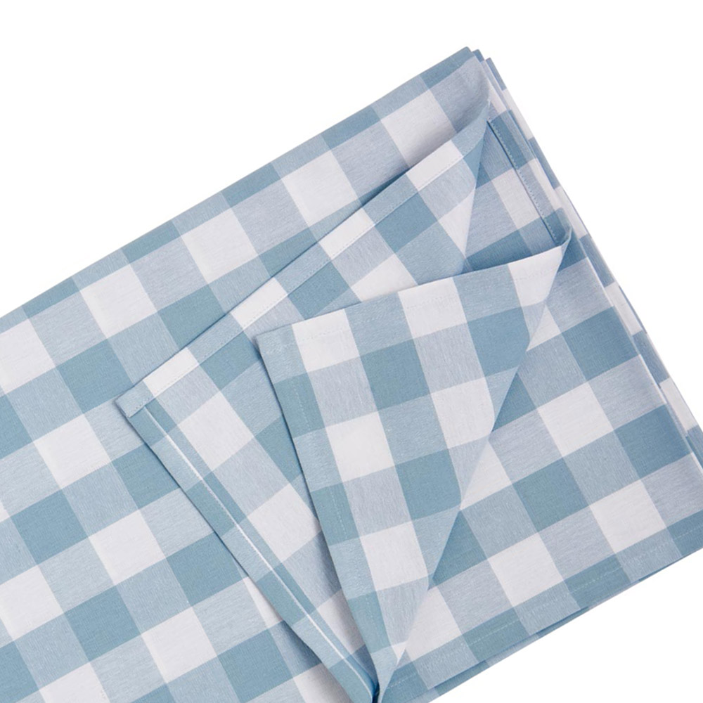 Wilko Blue Gingham Tablecloth 130 x 180cm Image 5