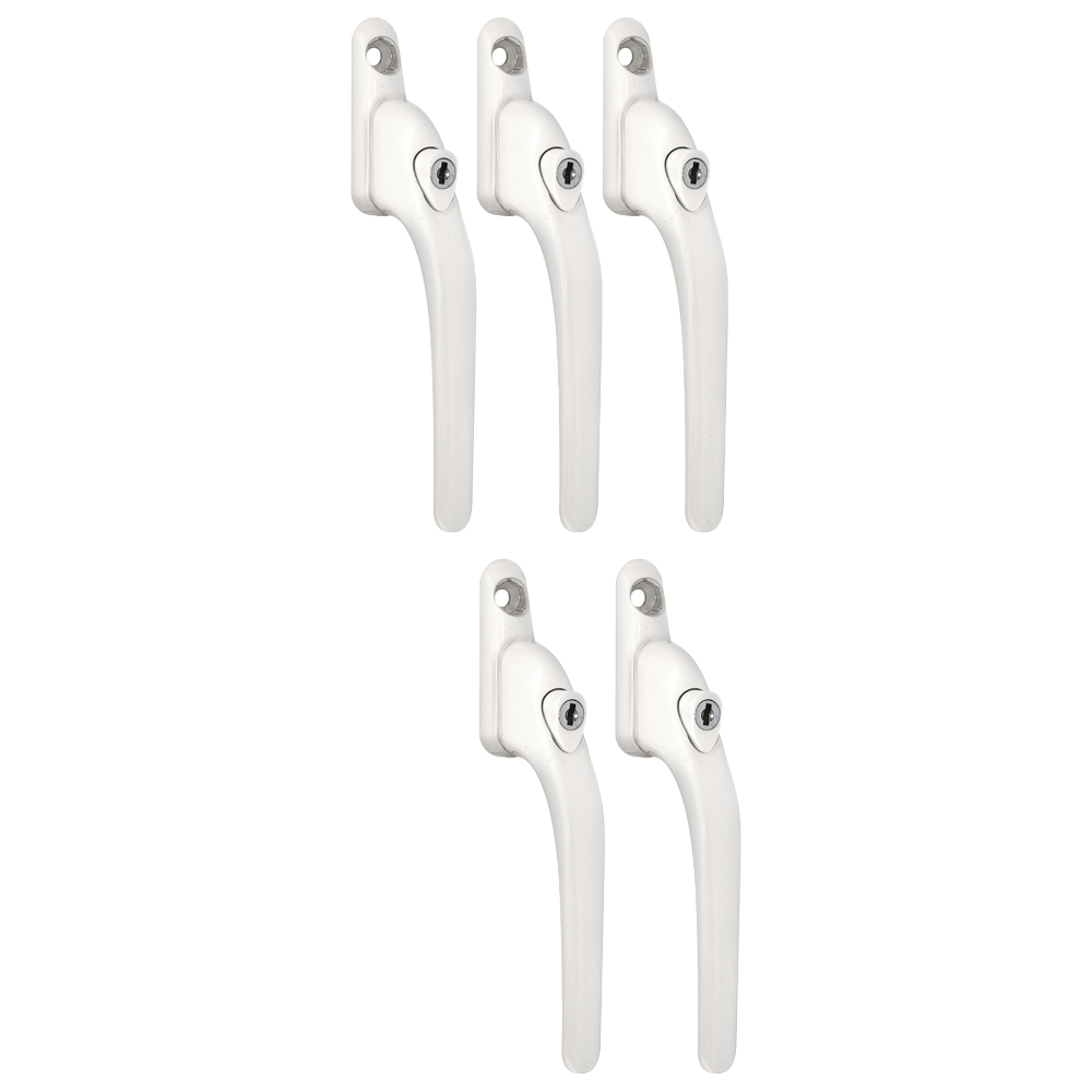 Versa White Lockable Straight Window Handle with 5 Precut Spindles Image 2