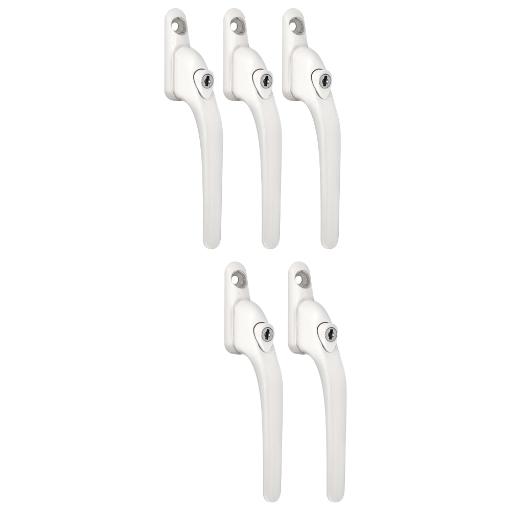 Versa White Lockable Straight Window Handle with 5 Precut Spindles Wilko