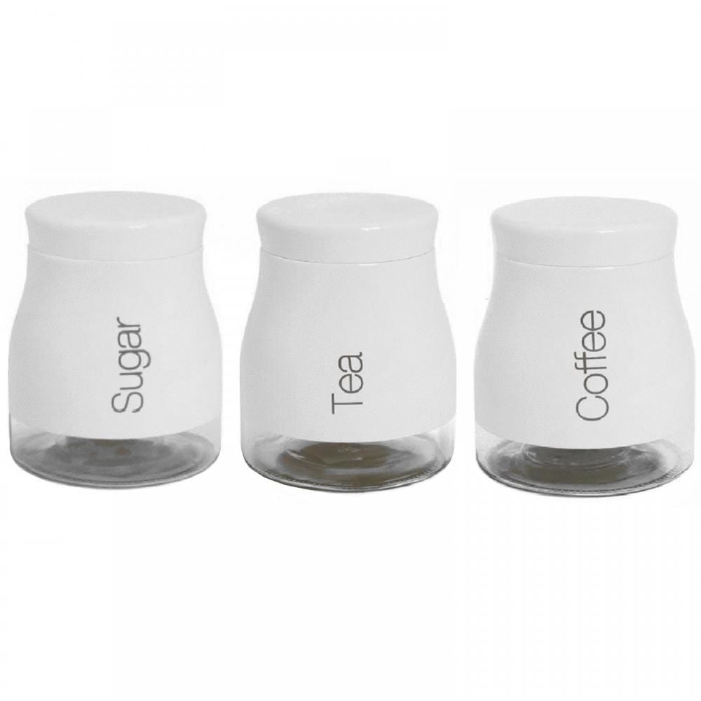 Gr8 Home White Food Storage Jar 3 pack Image