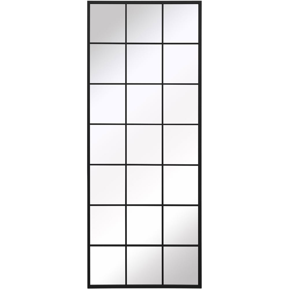 The Fenestra Black Window Leaner Wall Mirror 200 x 80cm Image 1