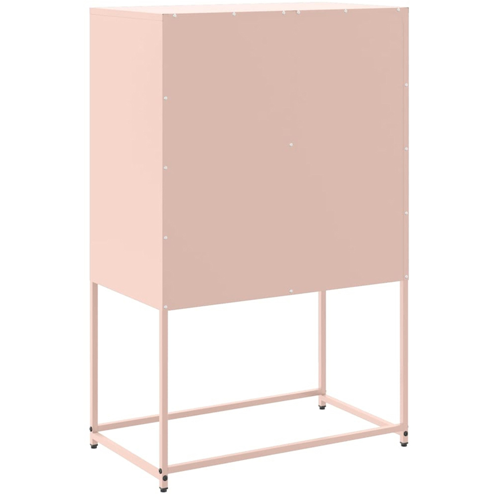 vidaXL 4 Door Pink Steel Industrial Style Sideboard Image 8