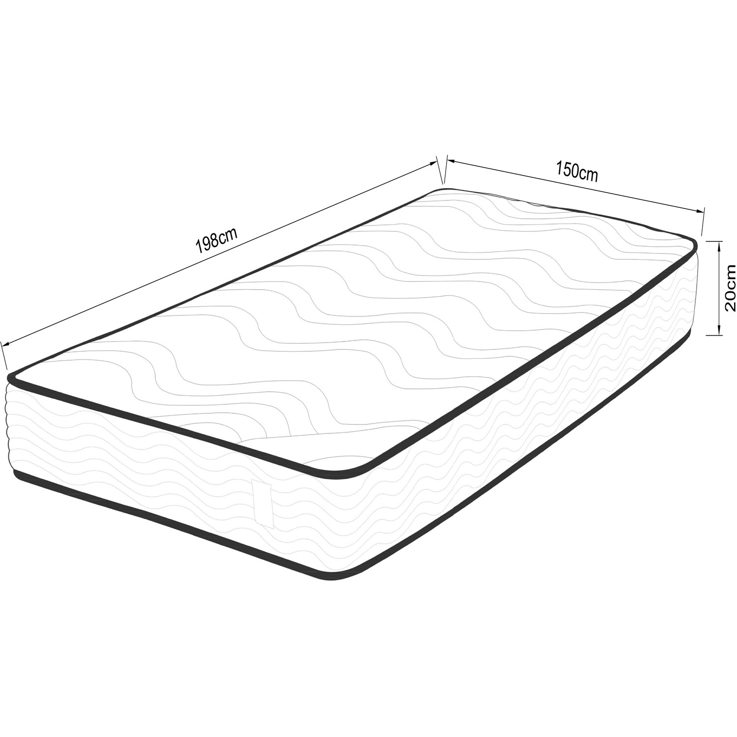 Living Solutions Aurora King Size White Pocket Sprung Mattress Image 3