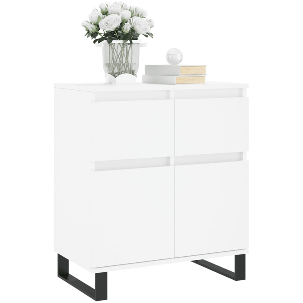 vidaXL 2 Door 2 Drawer White Sideboard Image 3