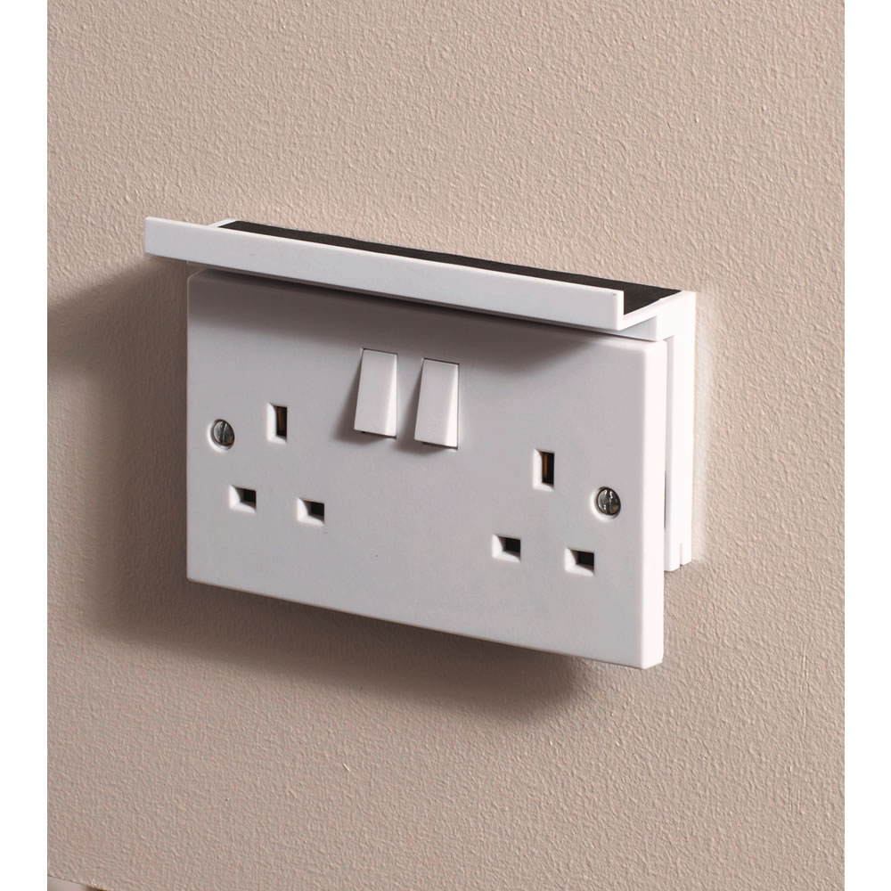 Wilko White Plug Socket Shelf Image 3
