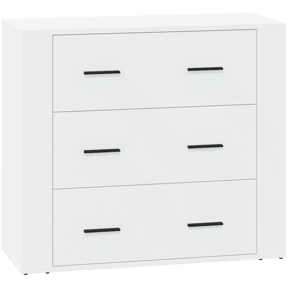 vidaXL 2 Door 7 Drawer White Sideboard 3 Piece Image 6