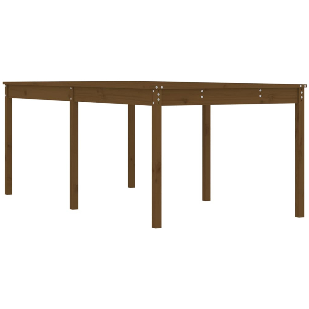 vidaXL 8 Seater Solid Pine Wood Garden Dining Table Honey Brown Image 2