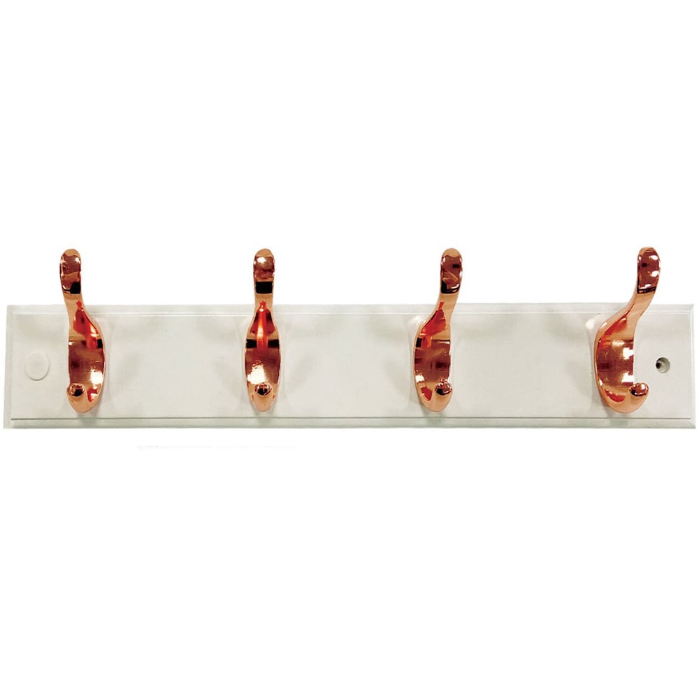 White and Rose Gold 4 Hook Coat Rail Image
