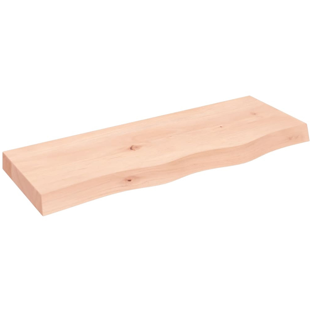 vidaXL 30 x 80cm Natural Oak Wood Wall Shelf Image 1