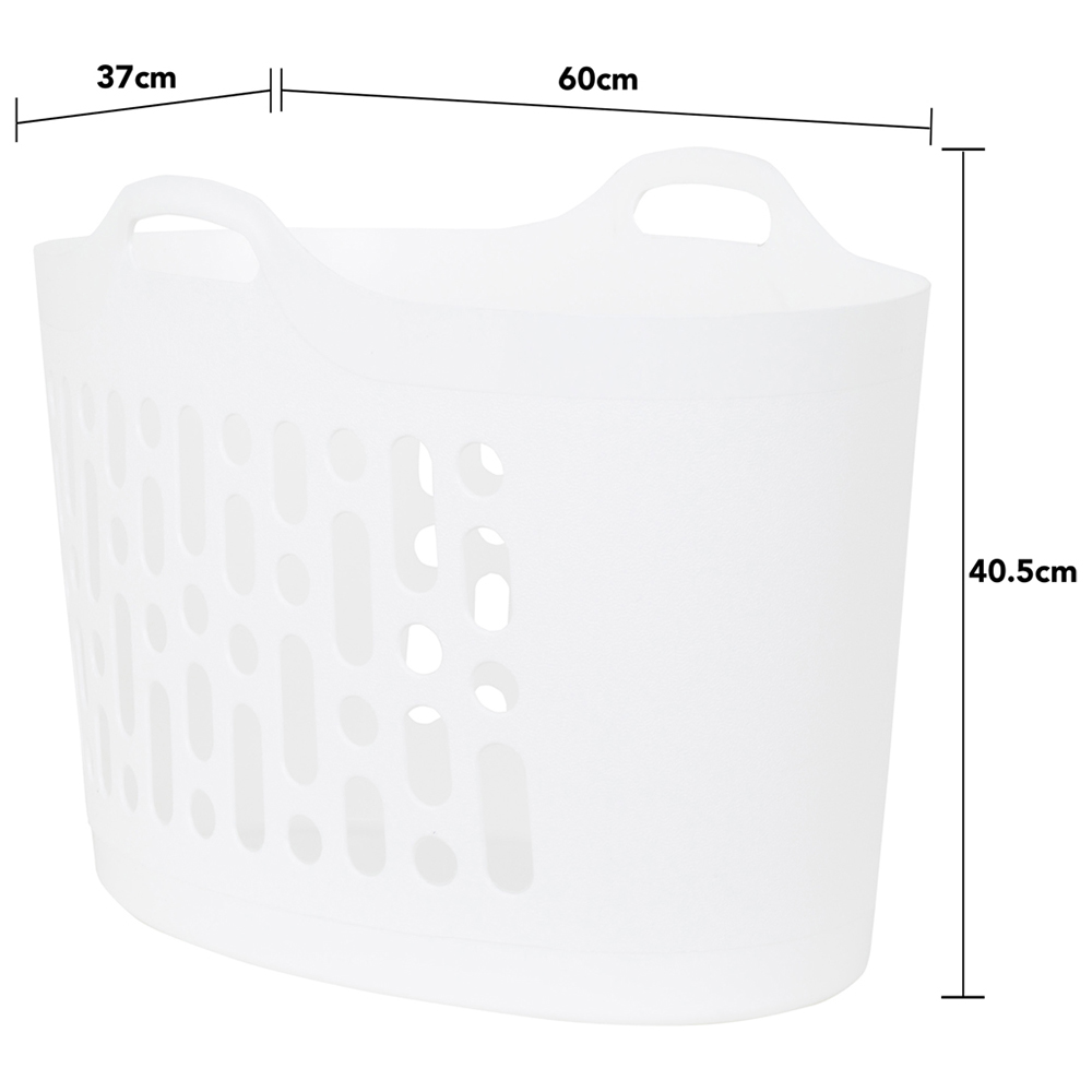 2 x Wham 50L Plastic Flexi Basket Ice White Image 5
