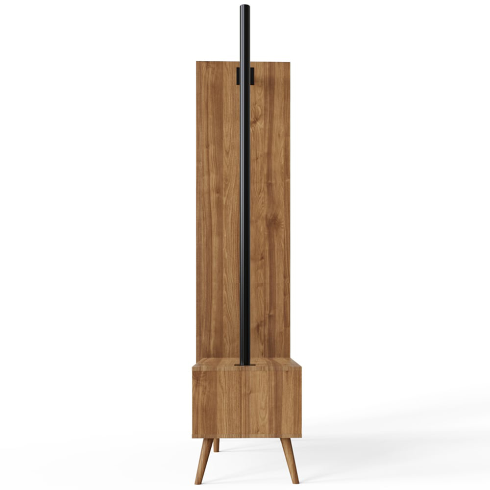 GFW Rowan 6 Shelf Oak Slatted Open Wardrobe Image 4