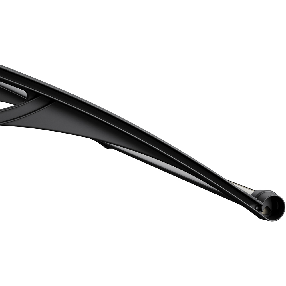 Living and Home Black Arched Door and Window Awning with Water Channel 3 x 1m Image 5