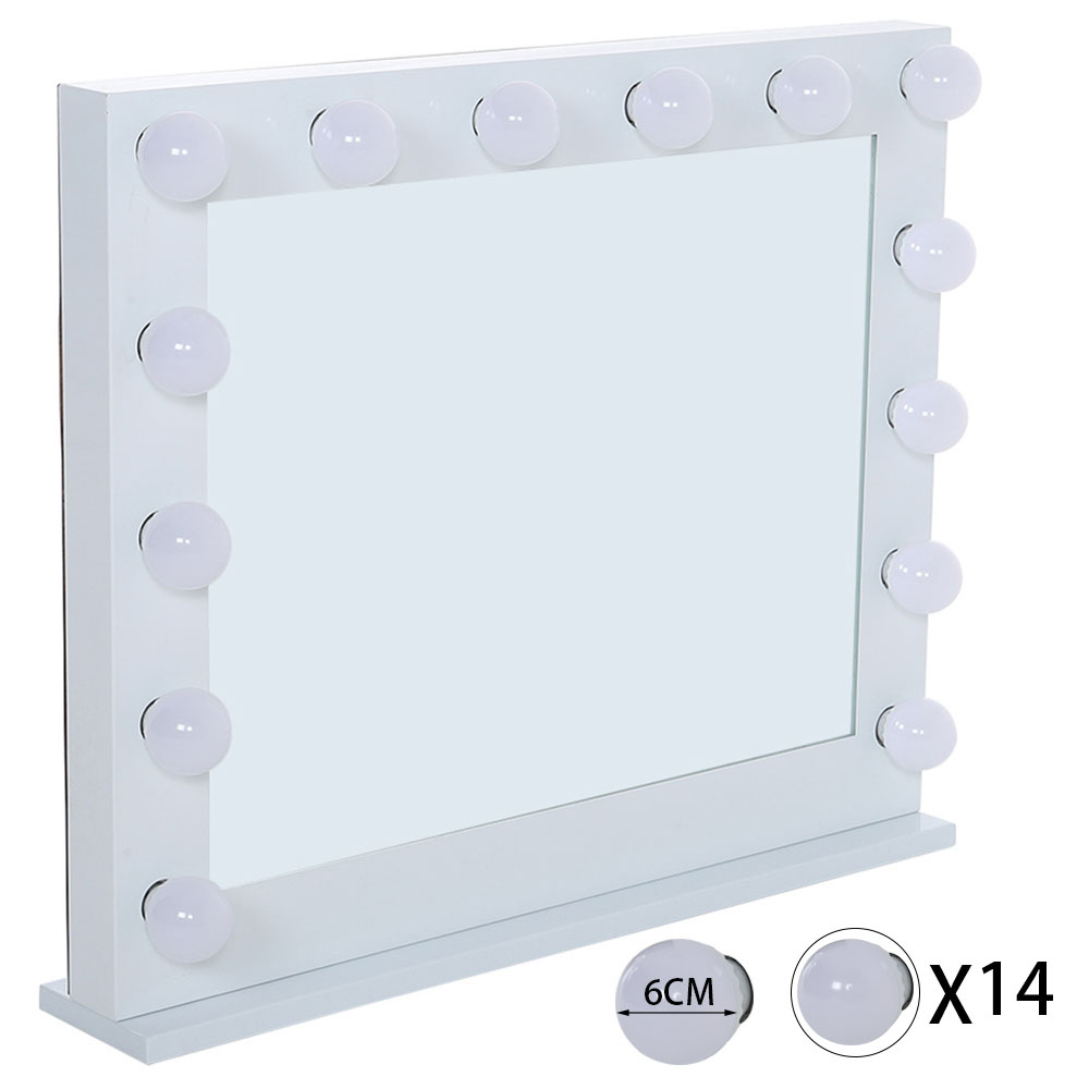 Living and Home LED Lighted White Makeup Vanity Mirror Image 4