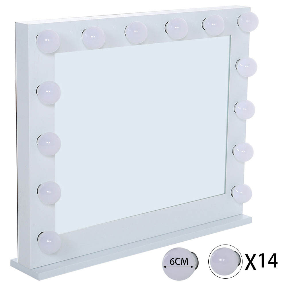 Living and Home LED Lighted White Makeup Vanity Mirror Wilko