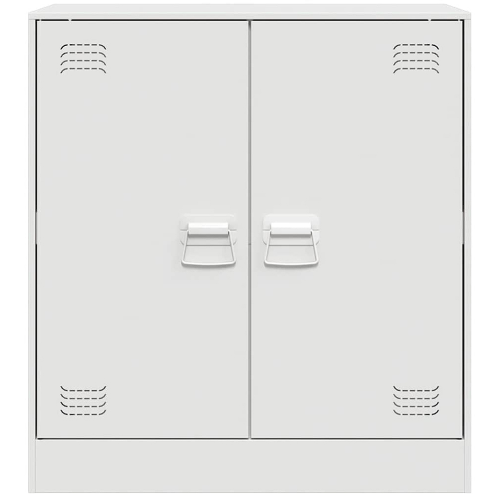 vidaXL 2 Door Steel White Sideboard Image 5
