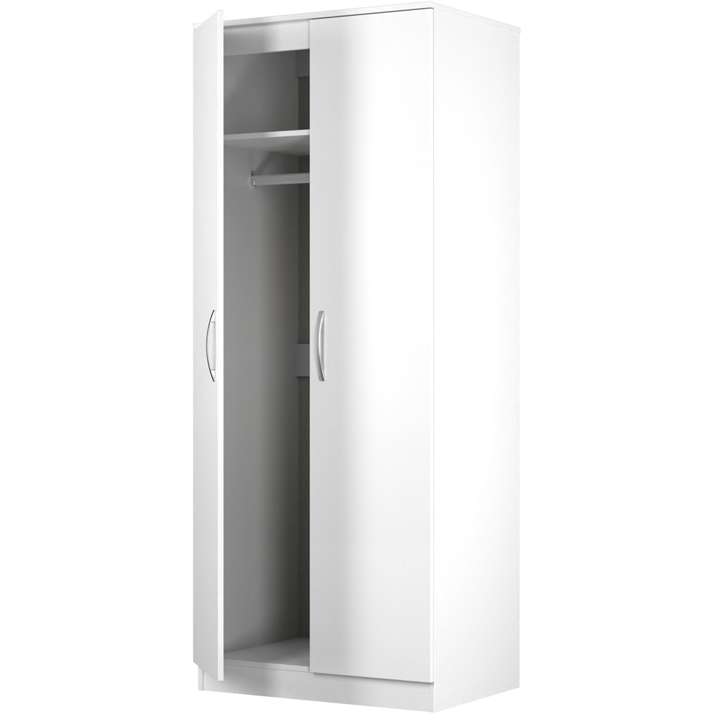 Crowndale Avon 2 Door Matt White Wardrobe Ready Assembled Image 6