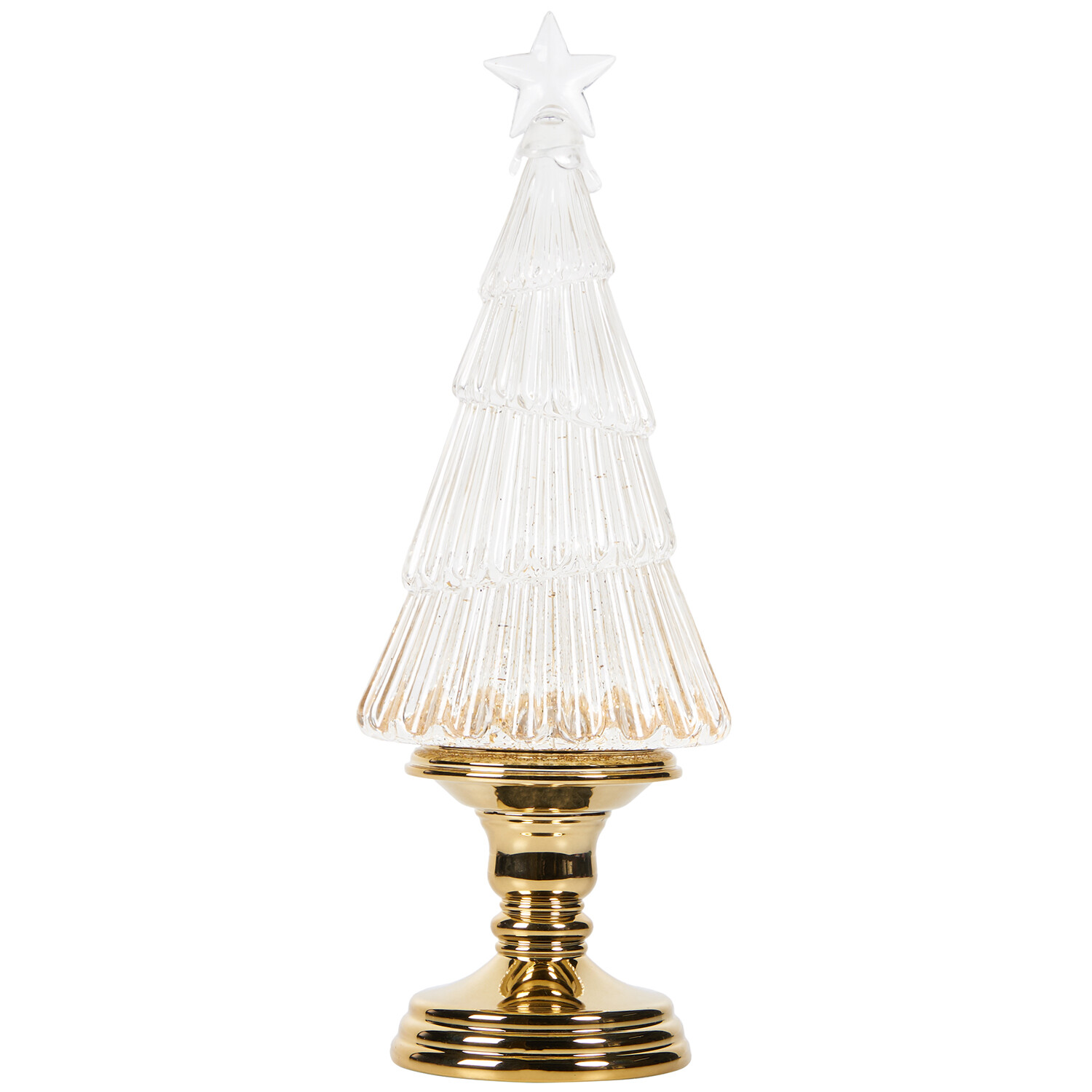 Golden Swirling Glitter Tree Gold Image 1