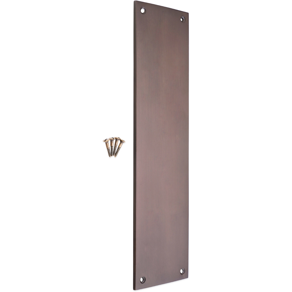 Spira Brass Victorian Plain Square Aged Bronze Finger Plush Plate 300mm Image 3
