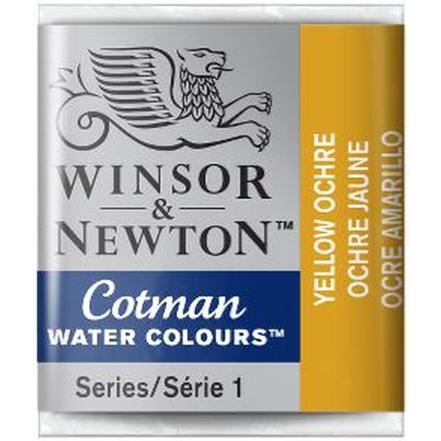 Winsor and Newton Cotman Watercolour Half Pan Paint - Yellow Ochre Image