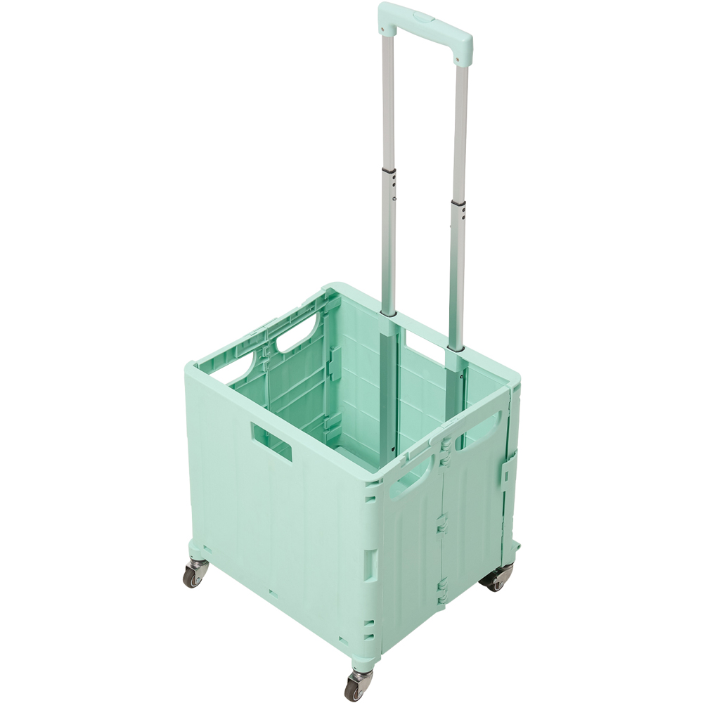 Living and Home 65L Green Foldable Shopping Trolley Image 2