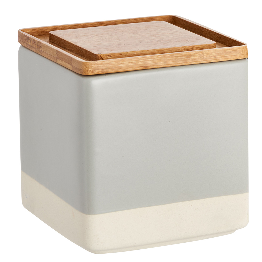 Wilko Grey Stacking Ceramic Storage Jar Image 2