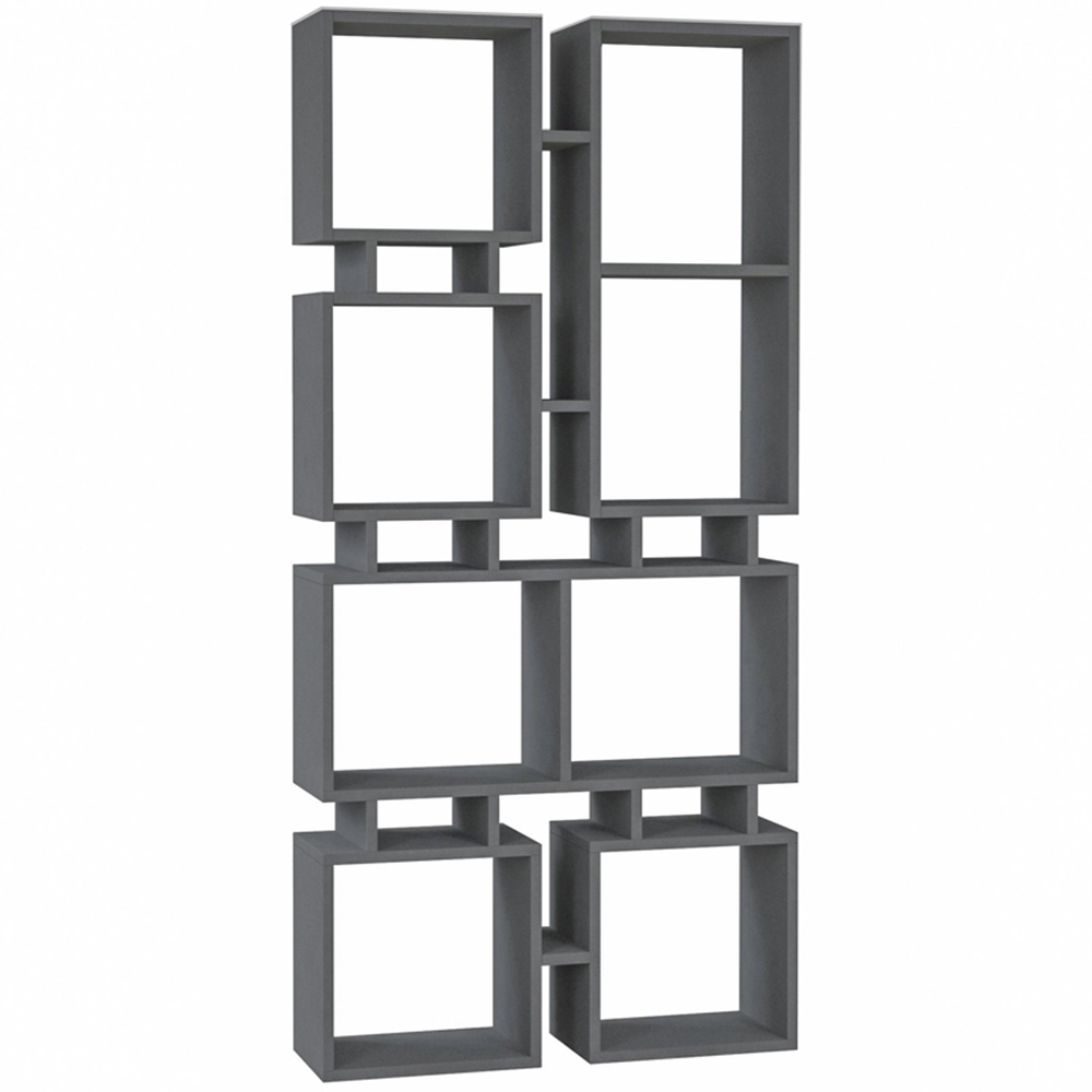 Decortie Rail 8 Shelf Anthracite Open-Back Bookcase Image 2