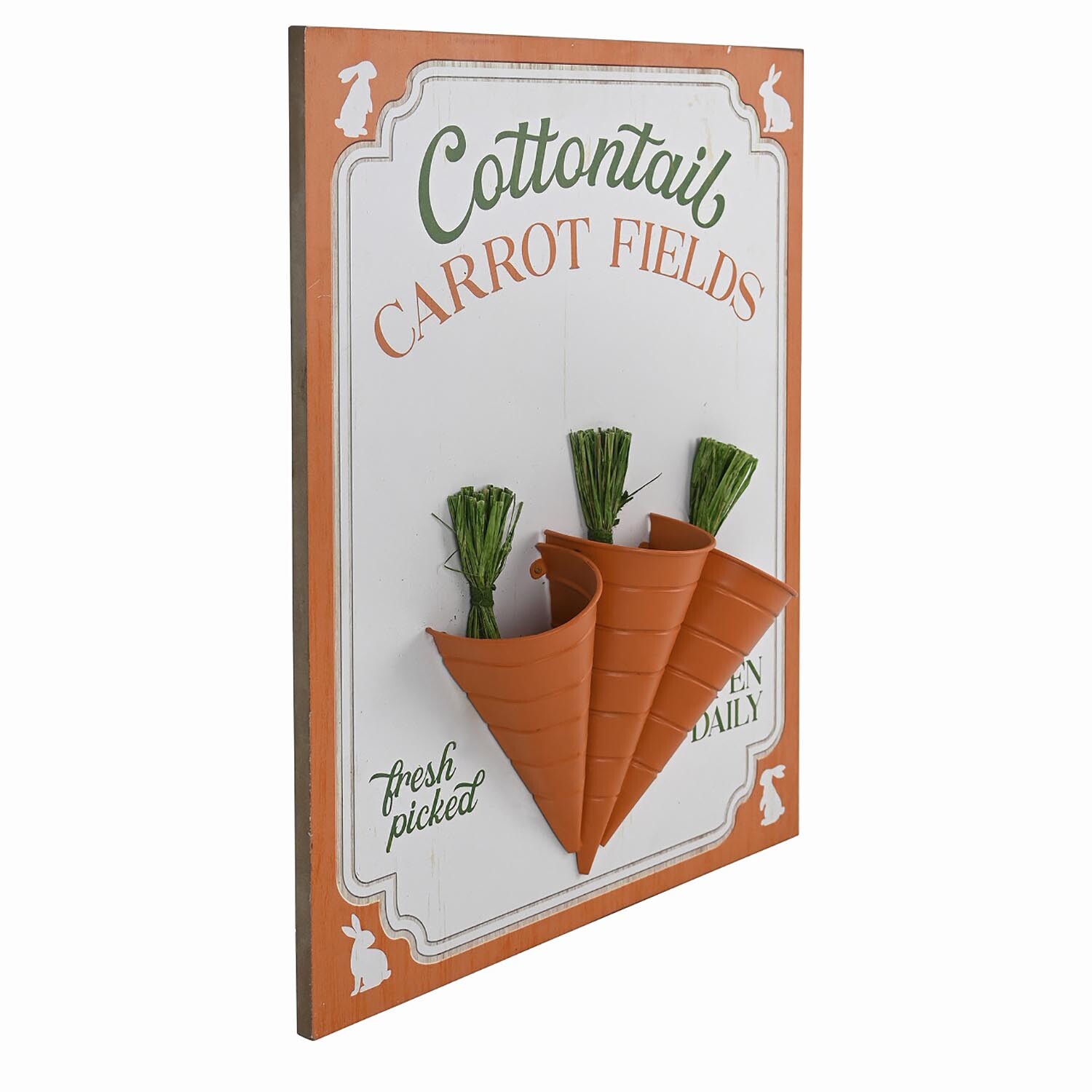 Cottontail Carrot Fields Plaque - Orange Image 3