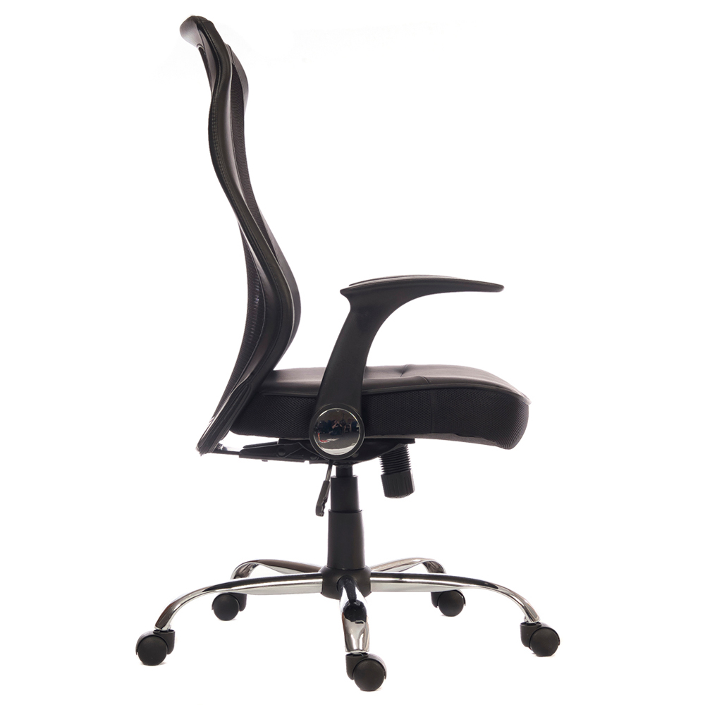 Teknik Black Mesh Swivel Curved Office Chair Image 4
