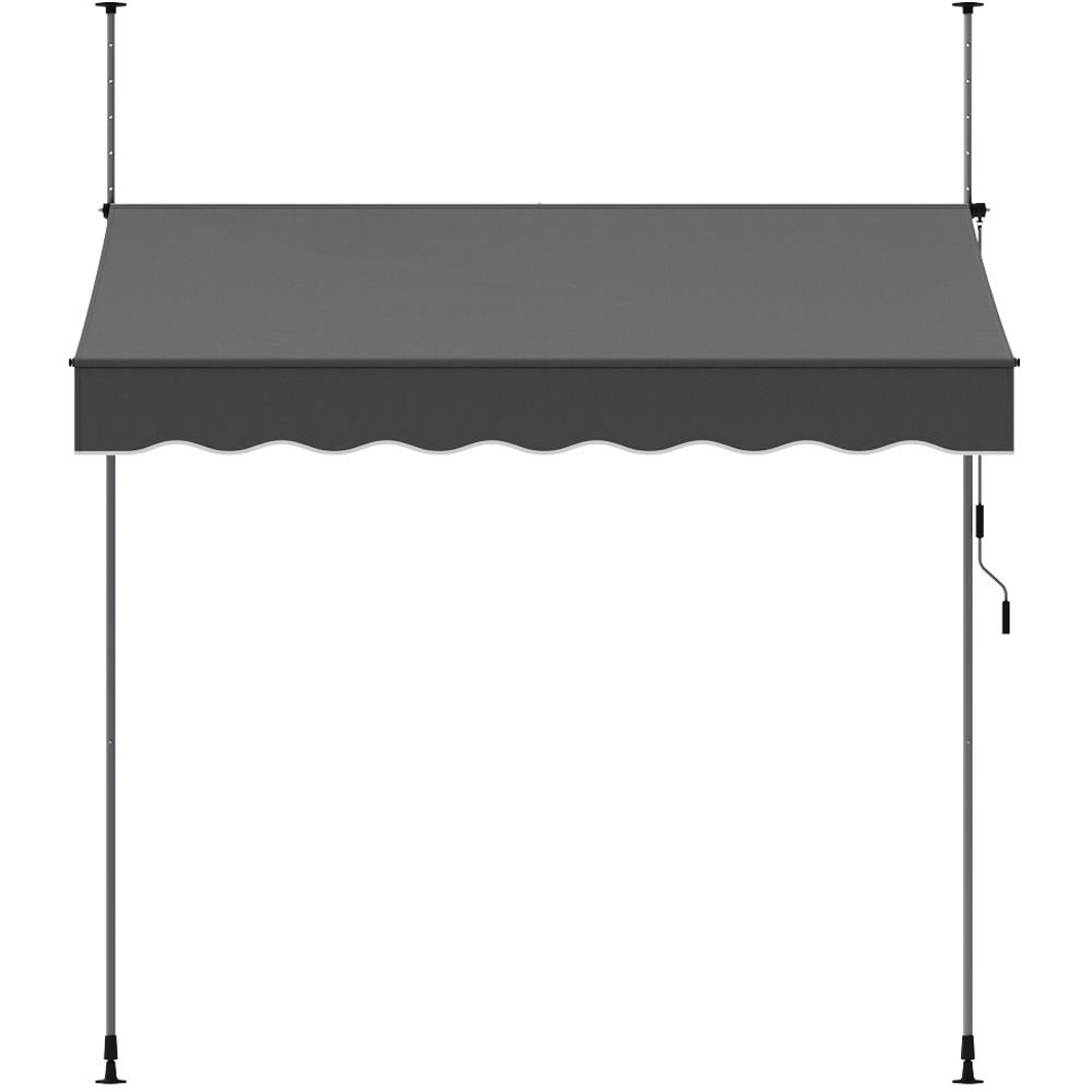 Living and Home Grey Retractable Height Adjustable Awning 2.5m Image 2