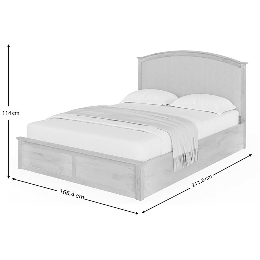 GFW Madrid King Size Limed Oak Ottoman Bed Image 9