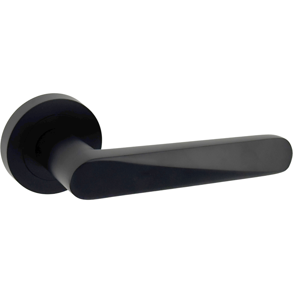 AXS Hardware Detroit Black Latch Door Handles on Rose Image 4