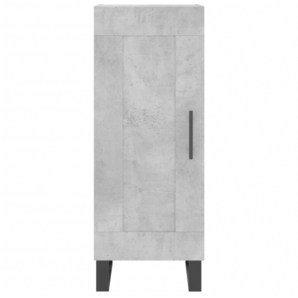 vidaXL Single Door Concrete Grey Wooden Sideboard Image 5