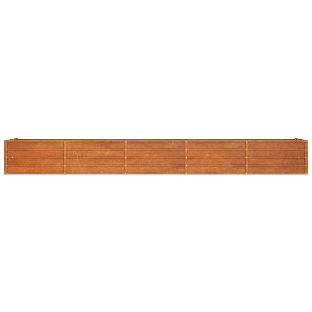 vidaXL Brown Corten Steel Raised Garden Bed 45 x 400 x 80cm Image 2