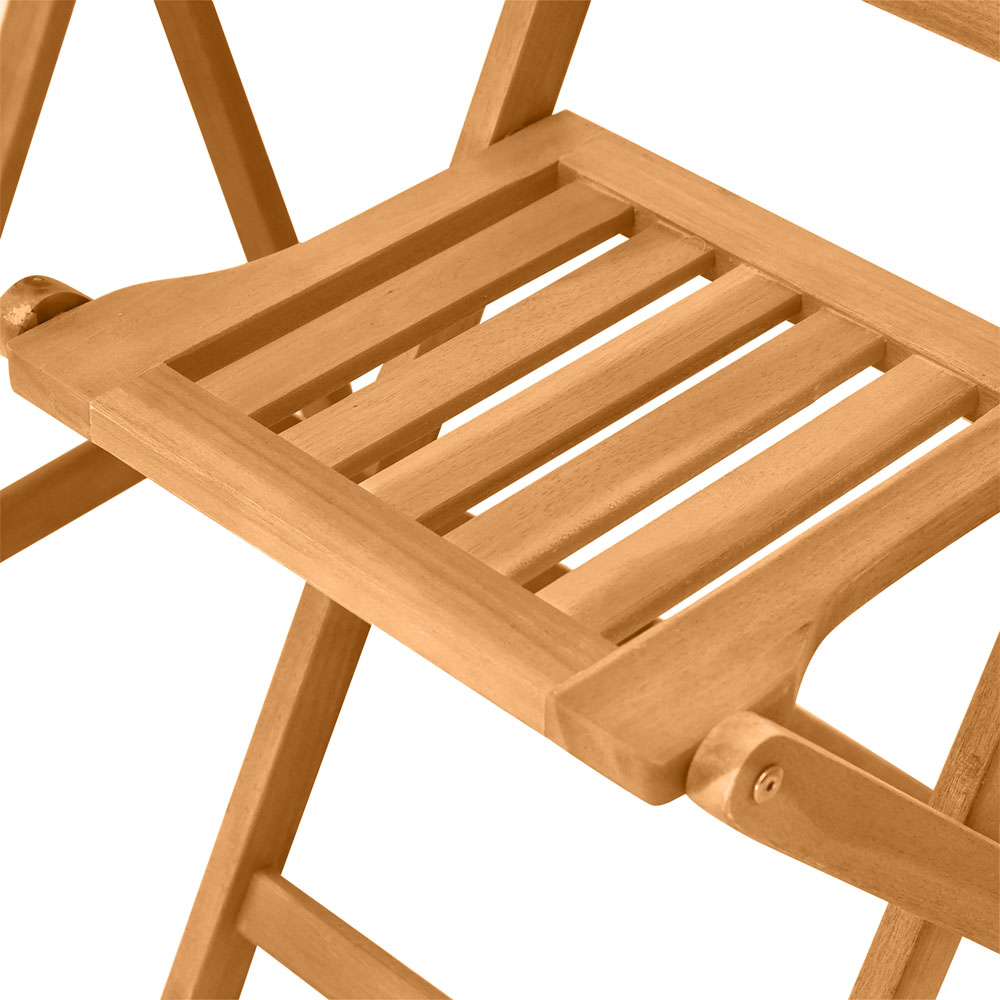Outsunny Wooden 2 Seater Folding Bistro Set Image 3
