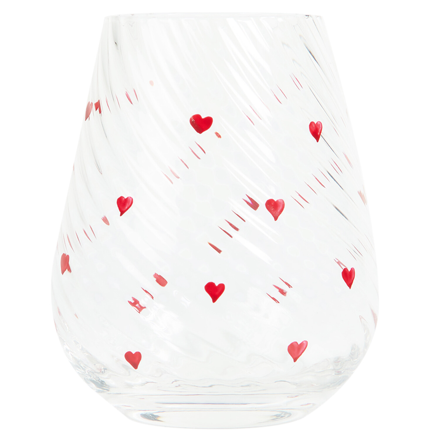 Mini Hearts Tumbler - Clear and Red Image 1