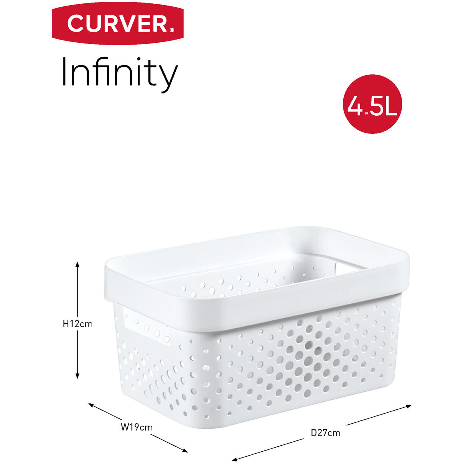 Curver Infinity Dots Storage Box   - White / 4.5l Image 6