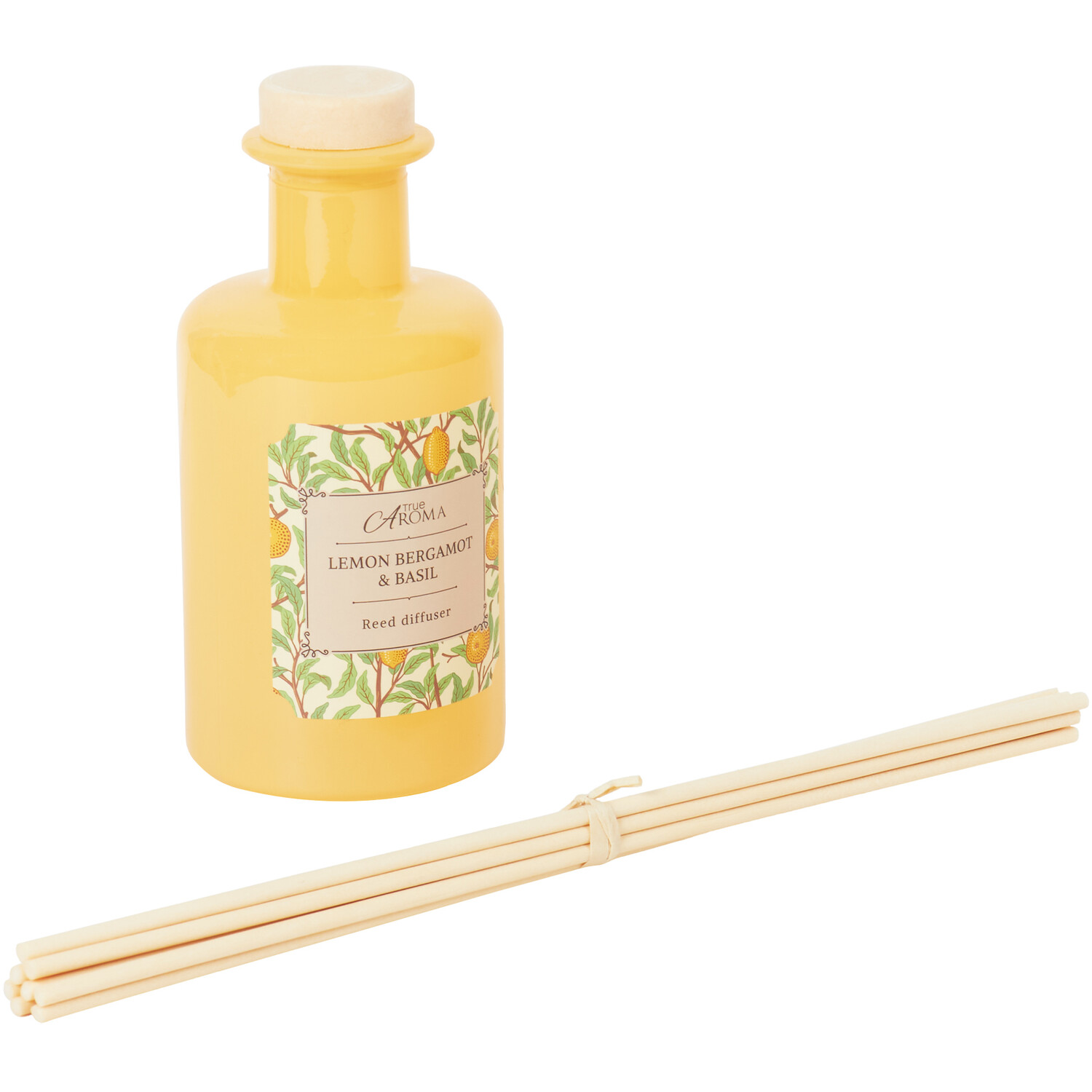 Lemon Bergamot & Basil Diffuser 200ml - Yellow Image 2