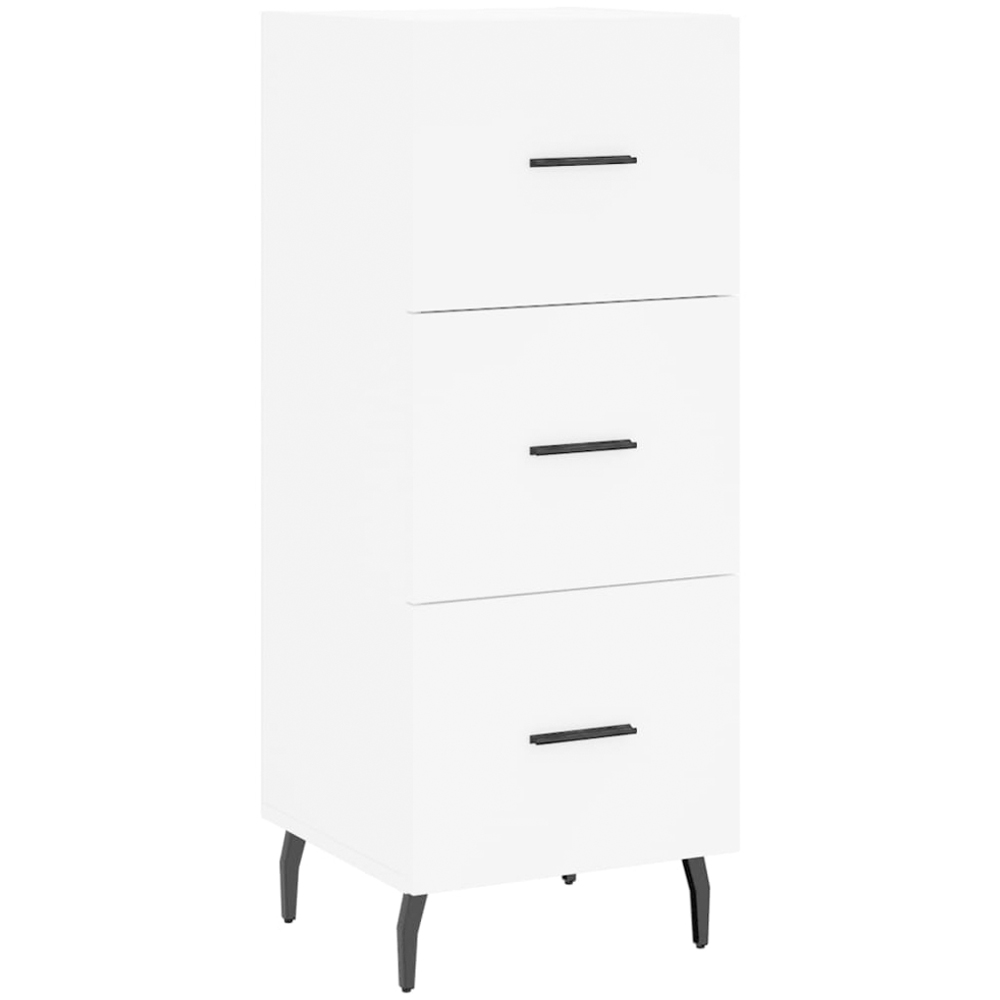 vidaXL Single Door 3 Drawer White Highboard Image 6