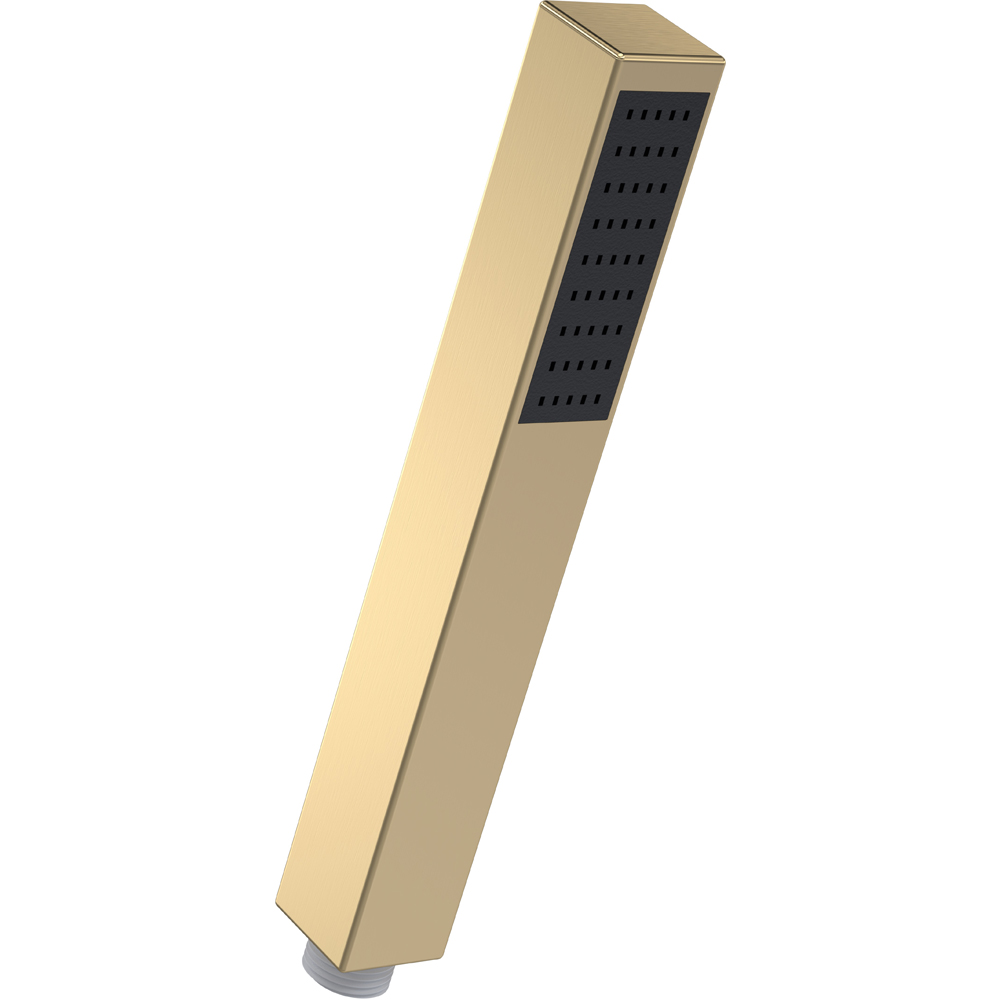 nuie Minimalist Brushed Brass Square Handset Image 1